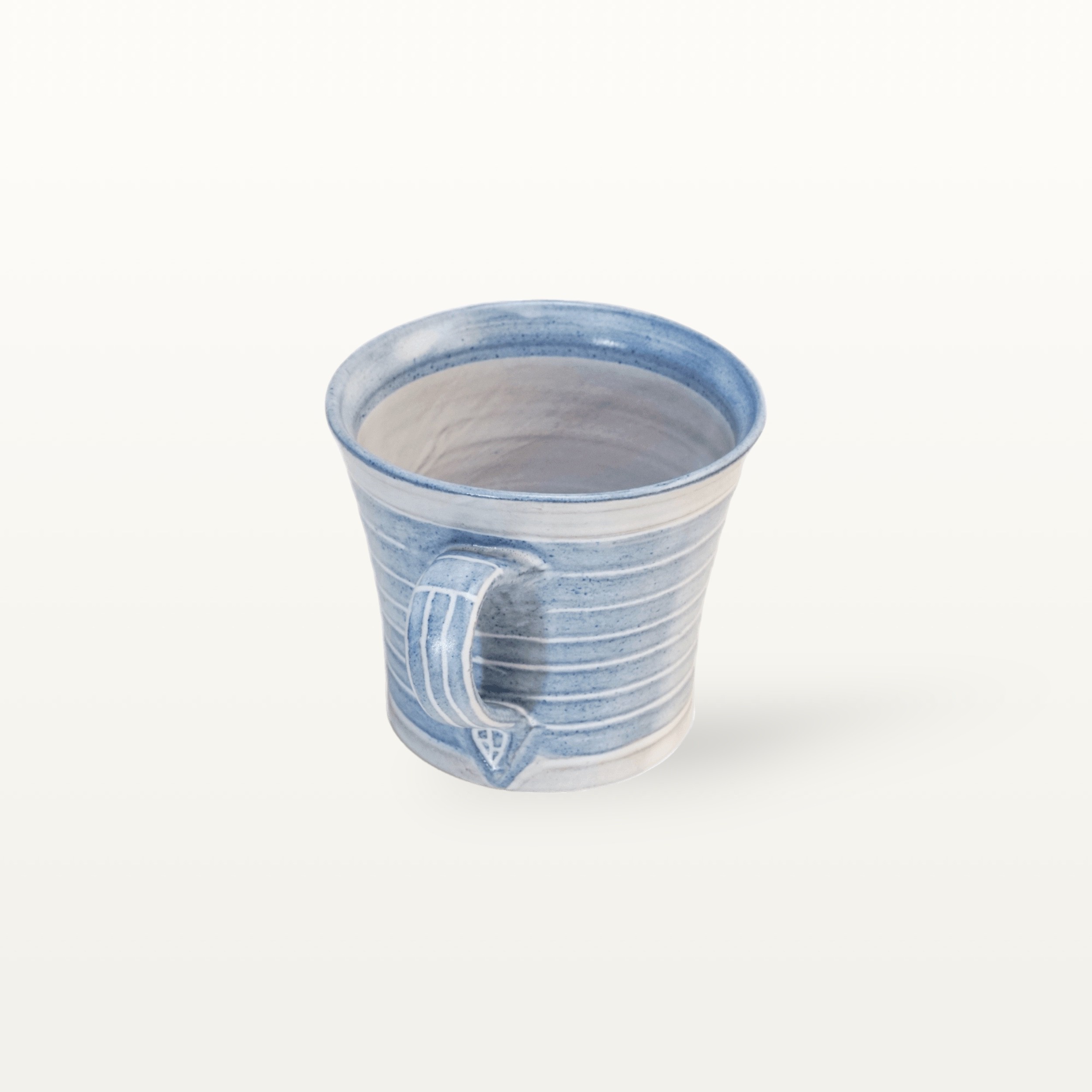 Konische Tasse "Feinstrich Blau" - geringelt 3 Konische Tasse "Feinstrich Blau" - geringelt – Bild 3