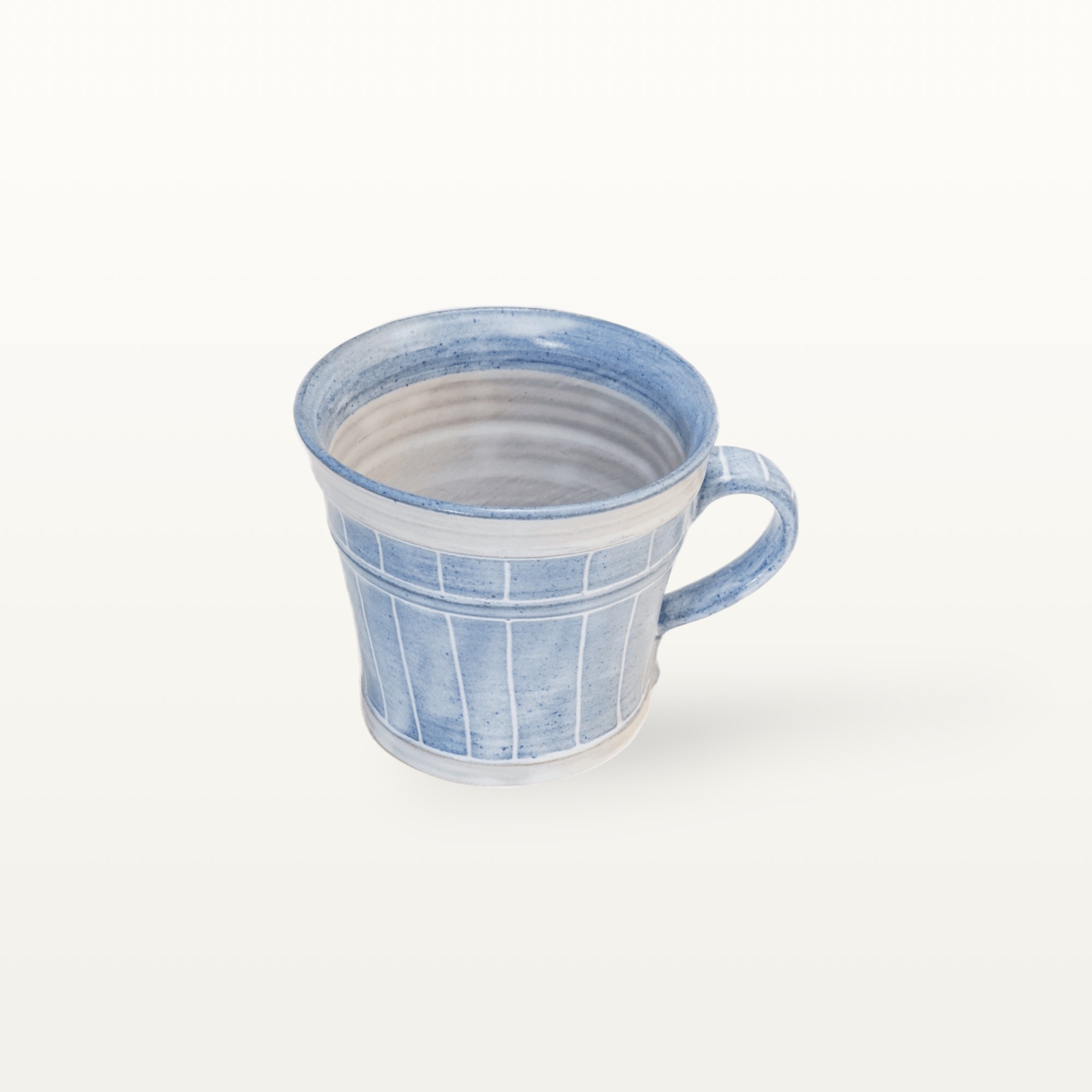 Konische Tasse "Feinstrich Blau" - Streifen 1 Konische Tasse "Feinstrich Blau" - Streifen