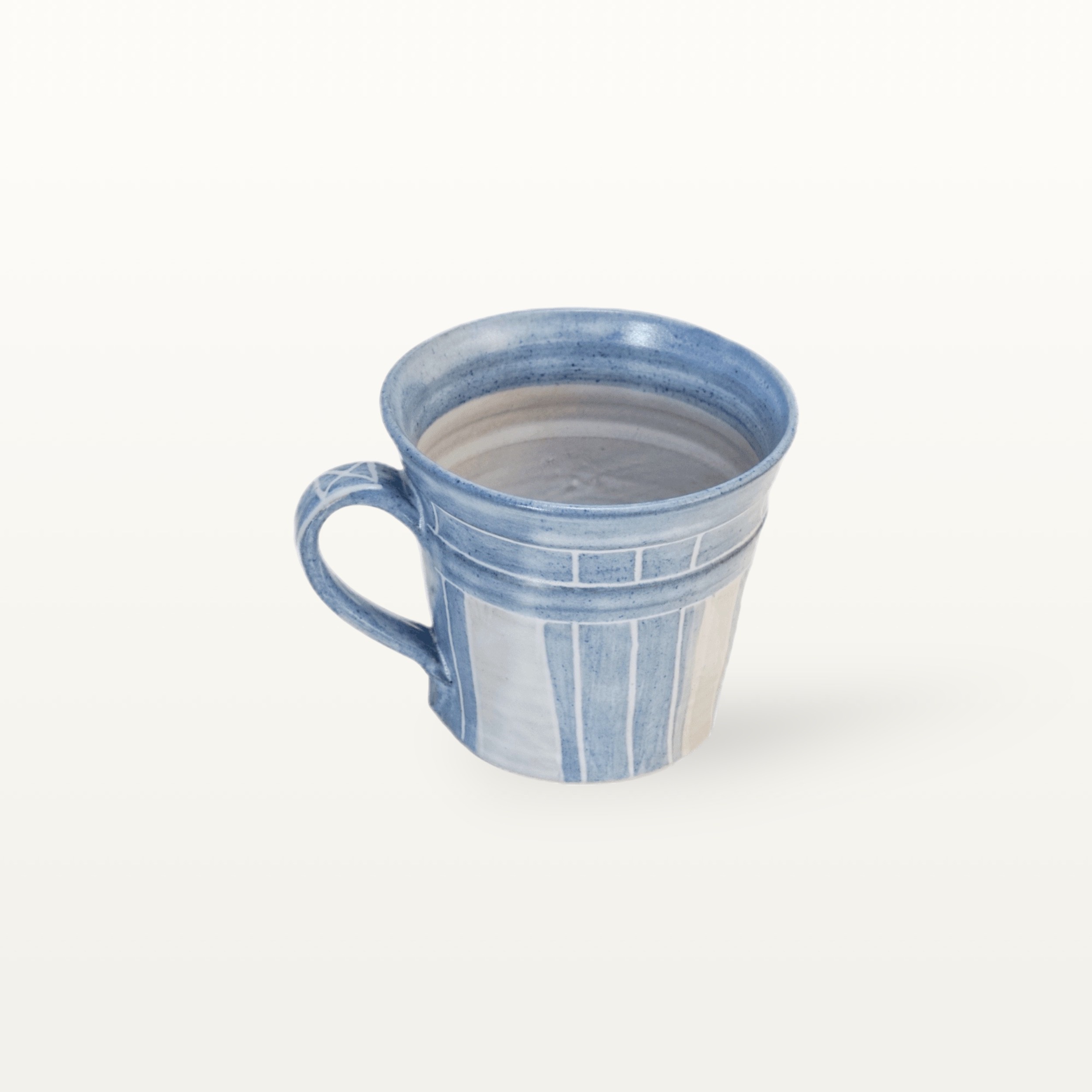 Konische Tasse "Feinstrich Blau" - breite Streifen 3 Konische Tasse "Feinstrich Blau" - breite Streifen – Bild 3