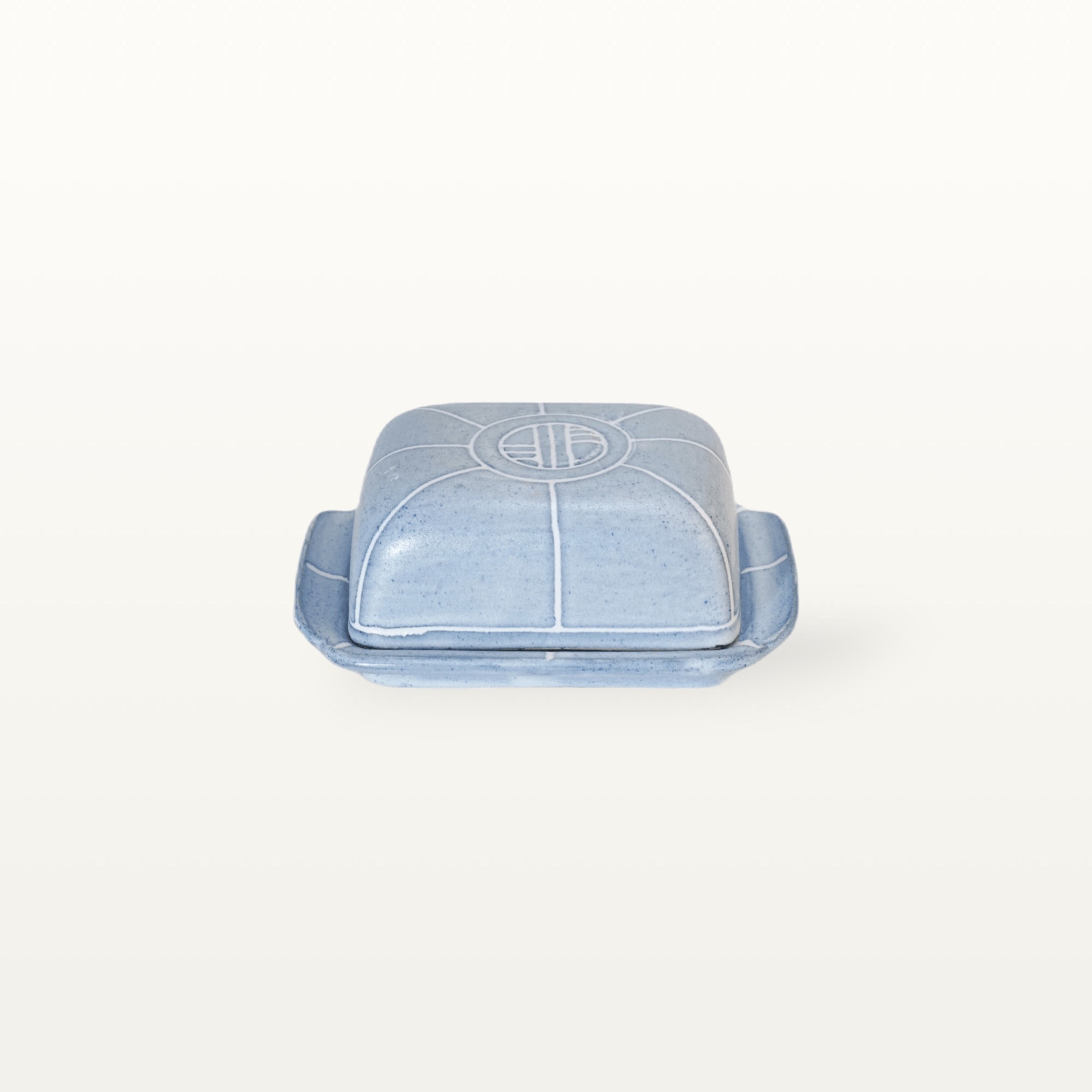 Butterdose "Feinstrich Blau" 1 Butterdose "Feinstrich Blau"